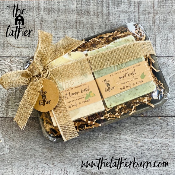 THE LATHER BARN Other - 🌿Basil Lover Gift Set Lemon/Mint Goat Milk Cream